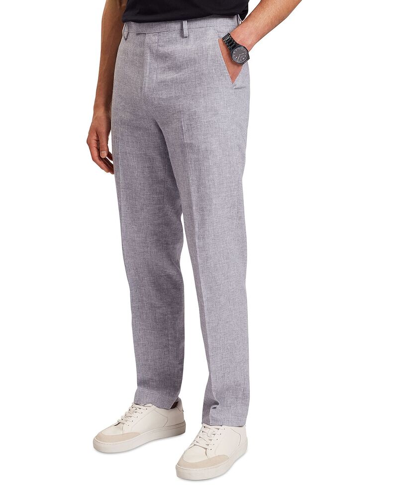 テッドベーカー メンズ ボトムス カジュアルパンツ スリムフィット リネン Ted Baker Givrant Slim Fit Linen Pants Light Blue ブルー