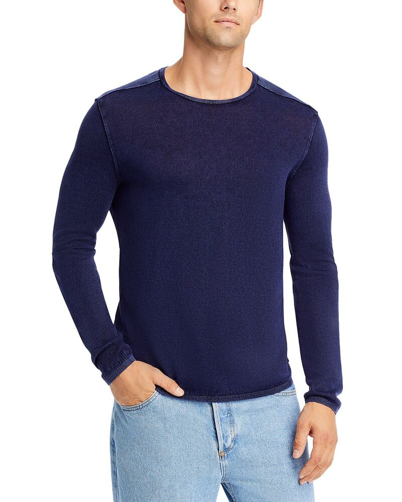 ジョンバルベイトス メンズ アウター ニット・セーター クルーネック John Varvatostar USAcid-Wash Crewneck Sweater Deep Blue ブルー