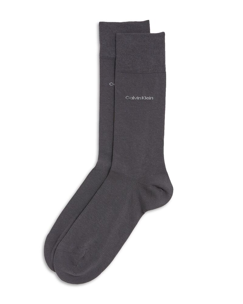 樂天商城 - カルバンクライン メンズ アンダーウェア 靴下 コットン ニット Calvin Klein Giza Cotton Flat Knit Socks Graphite Heather グラファイト