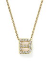 ロバートコイン レディース ネックレス・チョーカー アクセサリー 18K Yellow Gold and Diamond Initial Love Letter Pendant Necklace 16 B(4)
