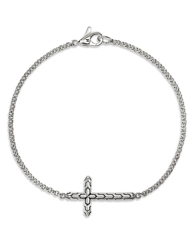ジョン・ハーディー レディース アクセサリー ブレスレット・バングル・アンクレット JOHN HARDY Sterling Silver JH Essentials Cross Chain Link Bracelet Silver シルバー