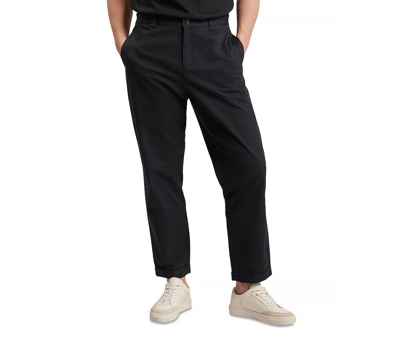 テッドベーカー メンズ ボトムス カジュアルパンツ コットン Ted Baker Danite Smartapered Leg Cotton Stretch Pants Navy ネイビー