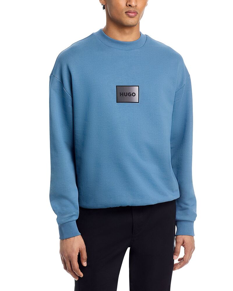 フューゴ メンズ アウター パーカー・スウェット リラックスフィット シャツ HUGO Danotop Relaxed Fit Sweatshirt Open Blue ブルー