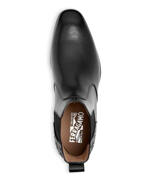 サルヴァトーレ フェラガモ メンズ ブーツ・レインブーツ シューズ Men's Nathan Chelsea Boots Nero