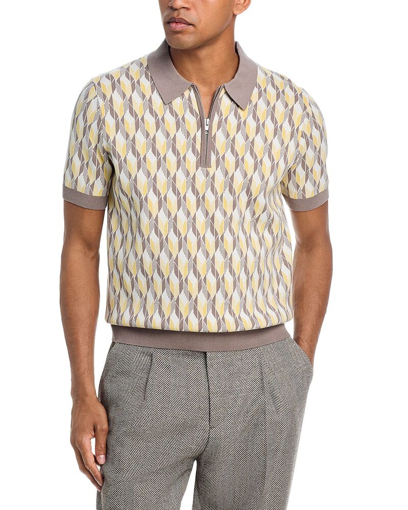 フューゴ メンズ トップス ポロシャツ レギュラーフィット HUGO Seomo Regular Fit Patterned Polo Shirt Open Misc