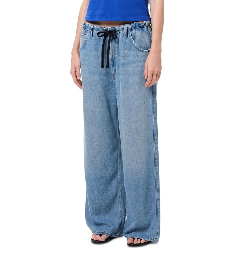 アゴルド レディース ボトムス デニムパンツ ワイドレッグ ジーンズ AGOLDE Shaw Drawstring Wide Leg Jeans in Script