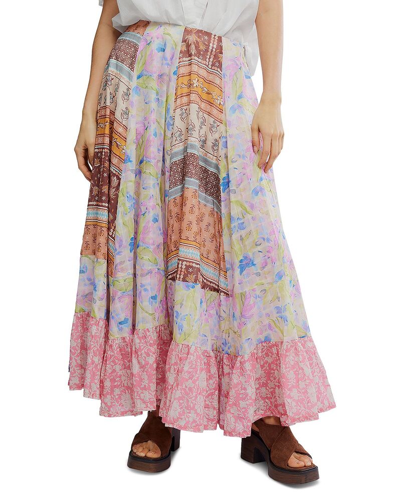 フリーピープル レディース ボトムスカート プリント マキシ Free People Santa Eulalia Printed Maxi Skirt Multi Print マルチカラー