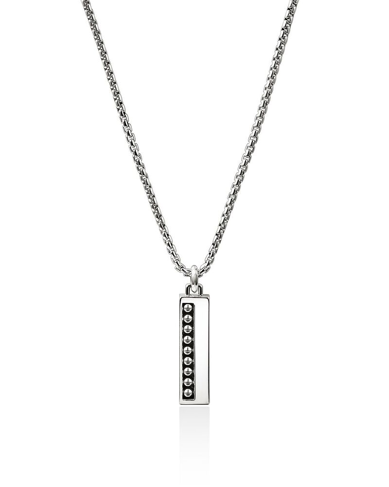 ジョン・ハーディー メンズ アクセサリー ネックレス・チョーカー・ペンダントトップ レース JOHN HARDY Men'sterling Silver Nailhead Tag Necklace 22" Silver シルバー