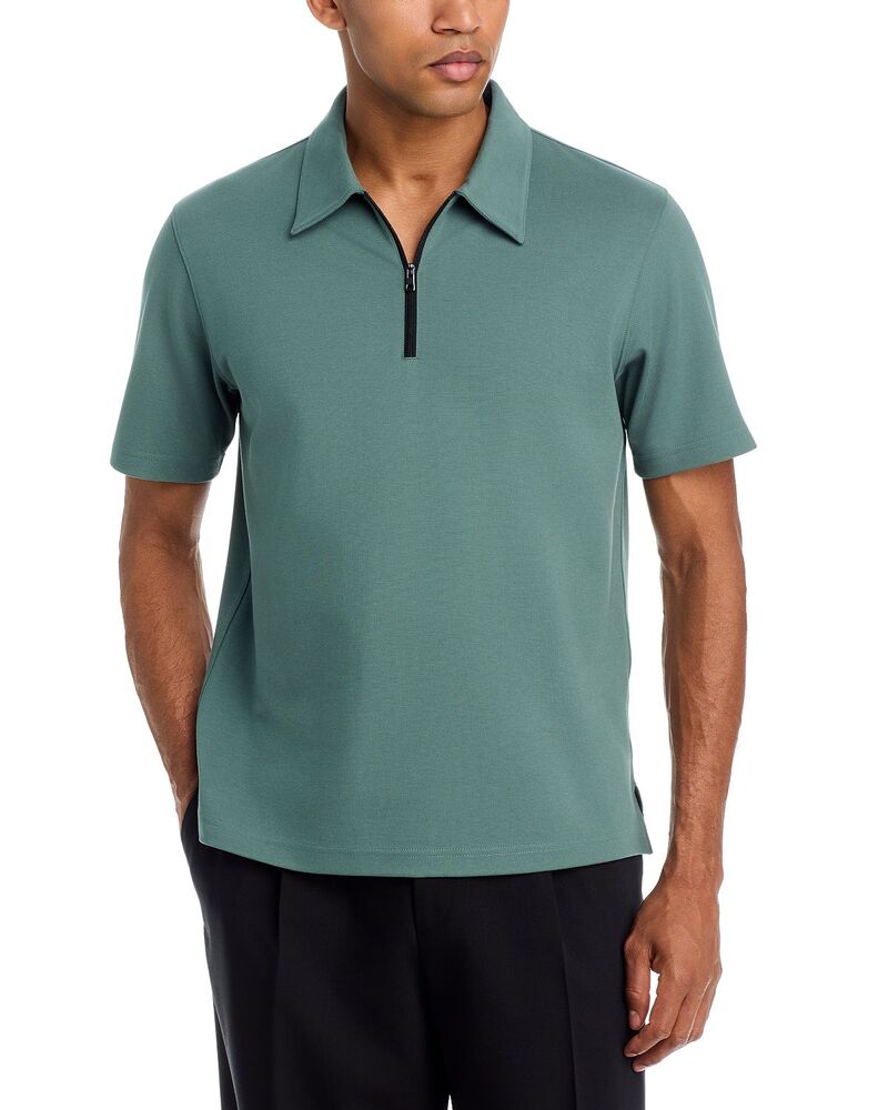 セオリー メンズ トップス ポロシャツ ハーフジップ Theoryder Quarter Zipolo Light Pine Grove