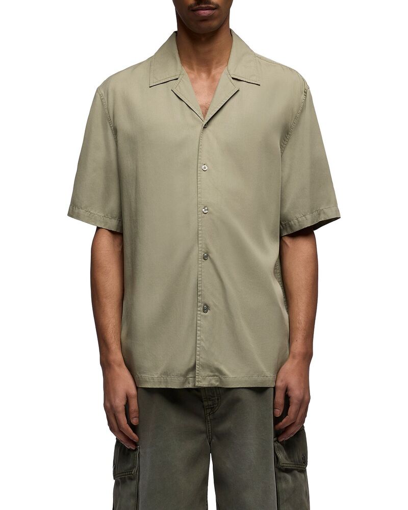 セブンフォーオールマンカインド メンズ トップス シャツ 7 For All Mankind Short Sleeve Camp Shirt Lyocell Army アーミー