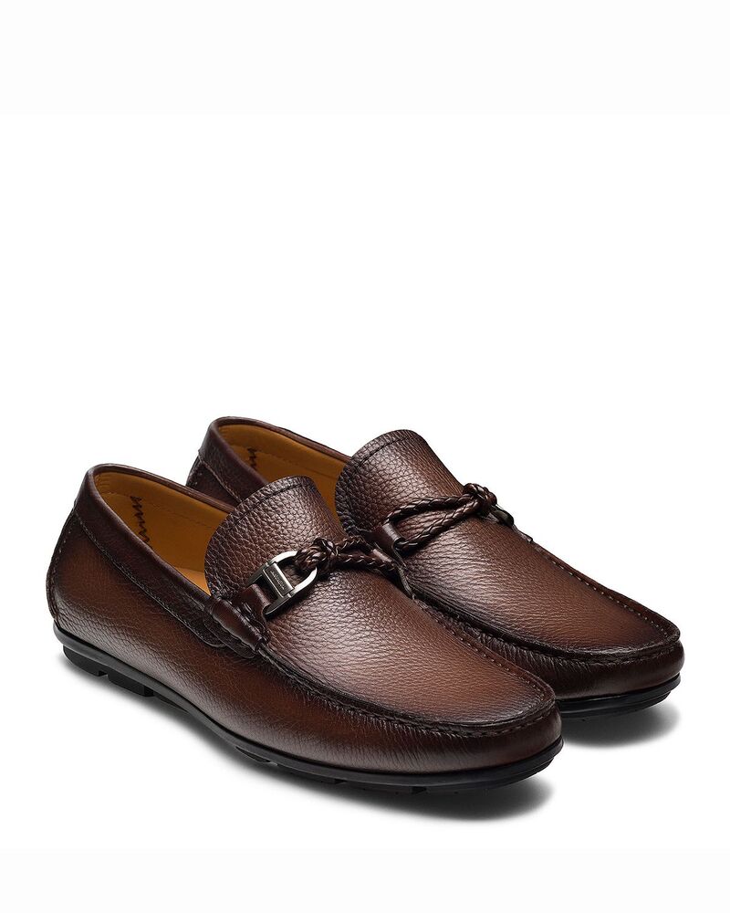 マグナーニ メンズ シューズ スリッポン・ローファー Magnanni Men's Monterey Braid Brown Loafers Brown ブラウン