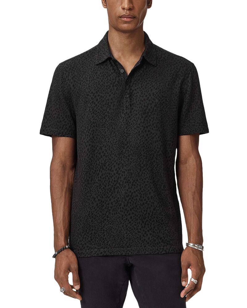 ジョンバルベイトス メンズ トップス ポロシャツ John Varvatos Marcel Short Sleeve Distortedots Jacquard Polo Deep Charcoal チャコール