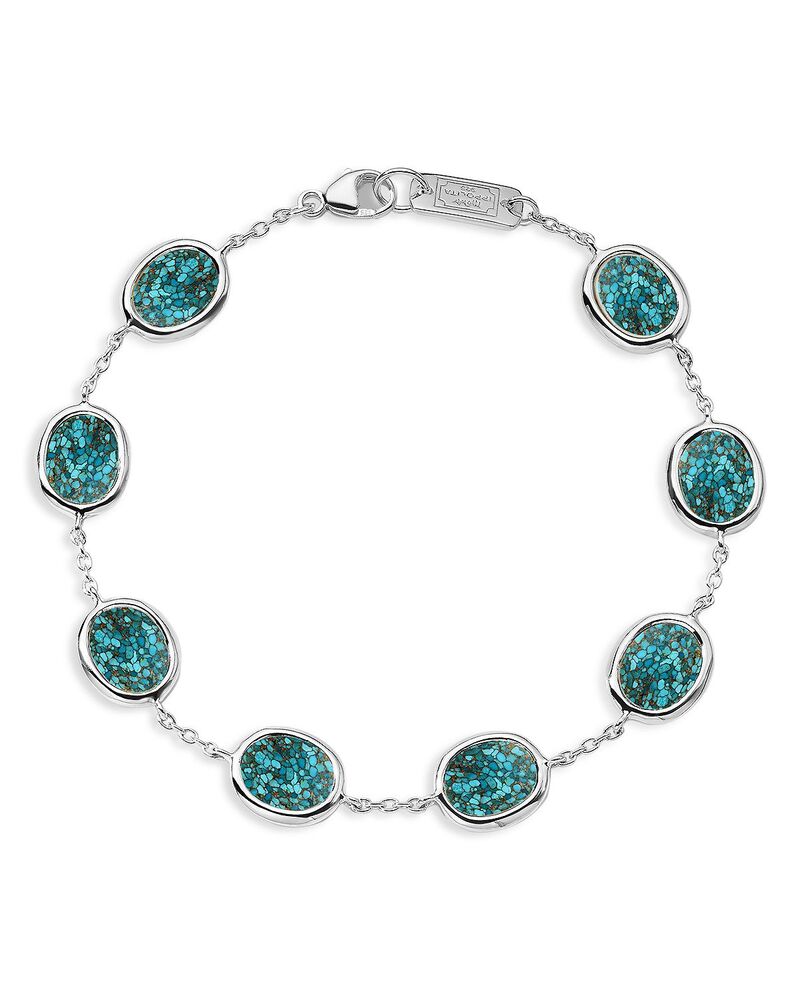 イッポリスタ レディース アクセサリー ブレスレット・バングル・アンクレット ミニ IPPOLITA Sterling Silver Polished Rock Candy Turquoise Mini Oval Slice Chain Bracelet Silver シルバー