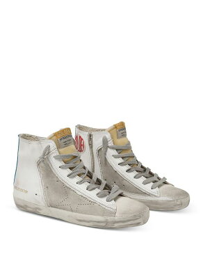 ゴールデングース レディース スニーカー シューズ Deluxe Brand Women's Francy High Top Sneakers White/Beige
