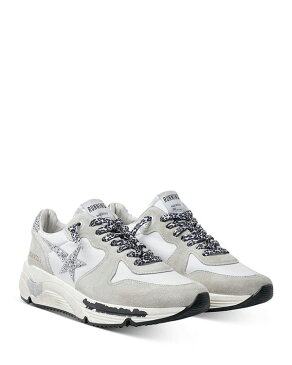 ゴールデングース レディース スニーカー シューズ Deluxe Brand Women's Running Glitter Low Top Sneakers White/Silver
