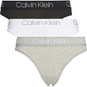 カルバンクライン レディース パンツ アンダーウェア 3 Pack High Leg Tanga Blk/Wht/Grey