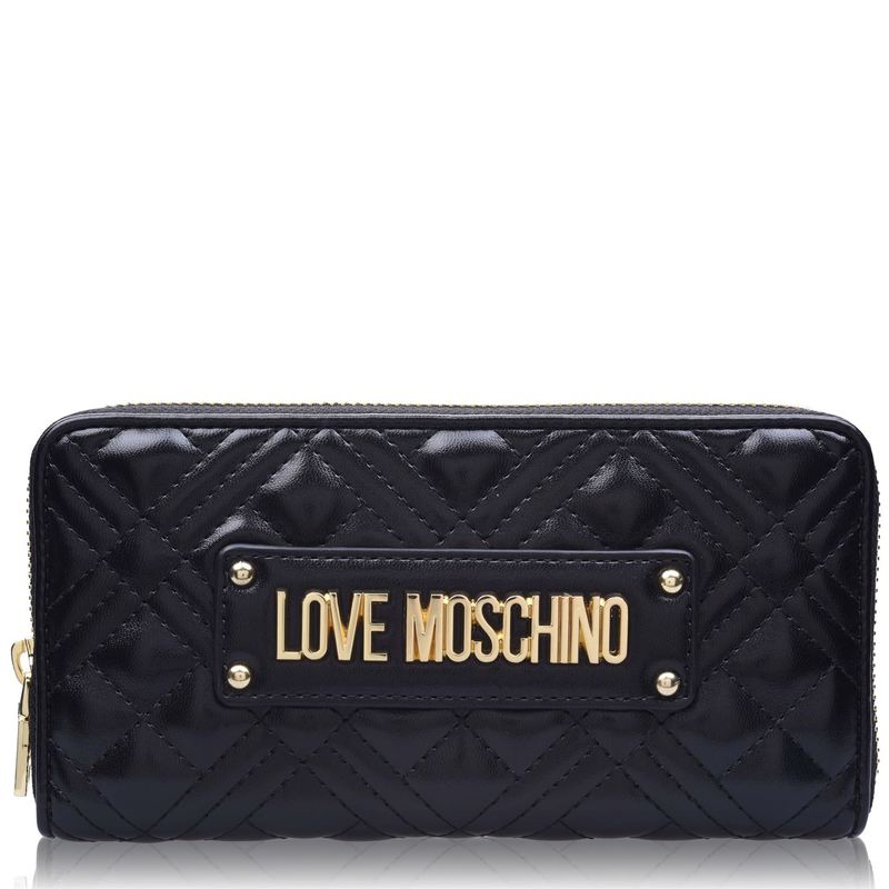 ラブ モスキーノ レディース アクセサリー 財布 Love Moschino Super Q Zip Around Purse Nero 000