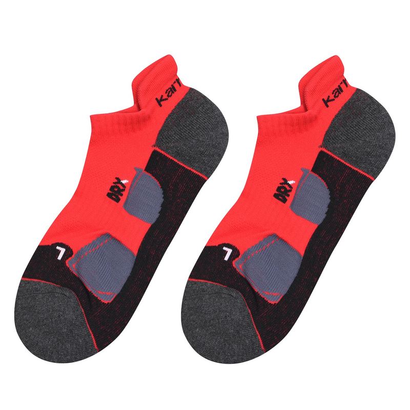 カリマー メンズ 靴下 アンダーウェア 2 Pack Running Socks Mens Red/Black