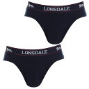 【送料無料】 ロンズデール メンズ ブリーフパンツ アンダーウェア 2Pk Brief Mens Navy