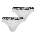 【送料無料】 ディースクエアード メンズ ブリーフパンツ アンダーウェア 2 Pack Briefs White 100