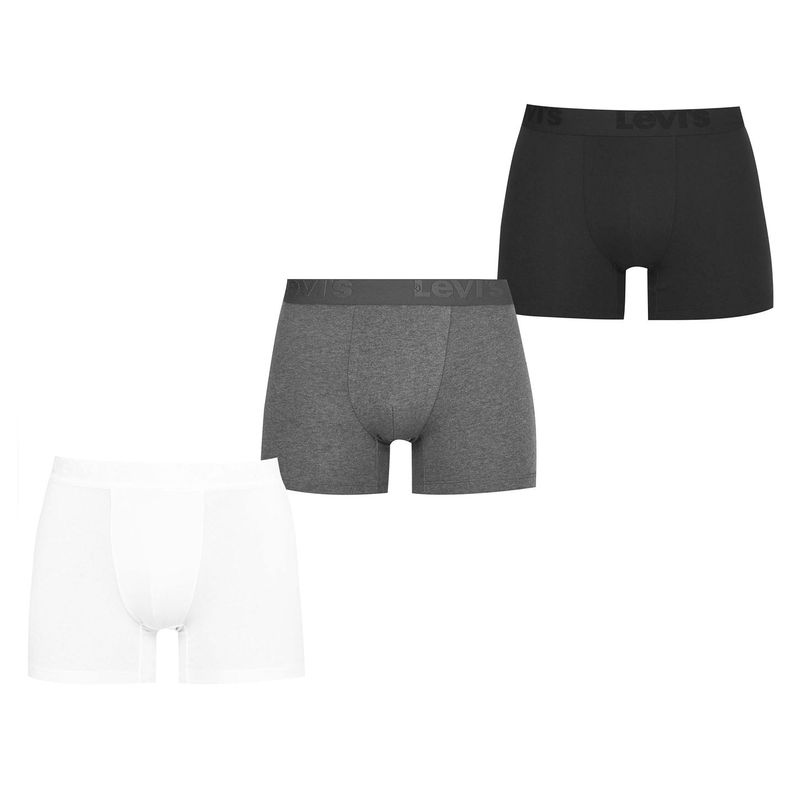 楽天ReVida 楽天市場店【送料無料】 リーバイス メンズ ボクサーパンツ アンダーウェア 3 Pack Premium Boxers Blk/Wht/Grey