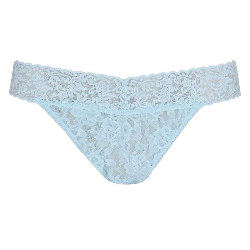 【送料無料】 ハンキーパンキー レディース パンツ アンダーウェア 'Worlds Most Comfortable' Mid Rise Thong Celeste Blue