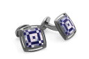 yz ^eIVA Y JtX{^ ANZT[ Tateossian Mosaic Cufflinks Mens Silver/Sodalite