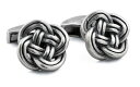 yz ^eIVA Y JtX{^ ANZT[ Tateossian Celtic Knot Cufflinks Mens Silver/Oxidised