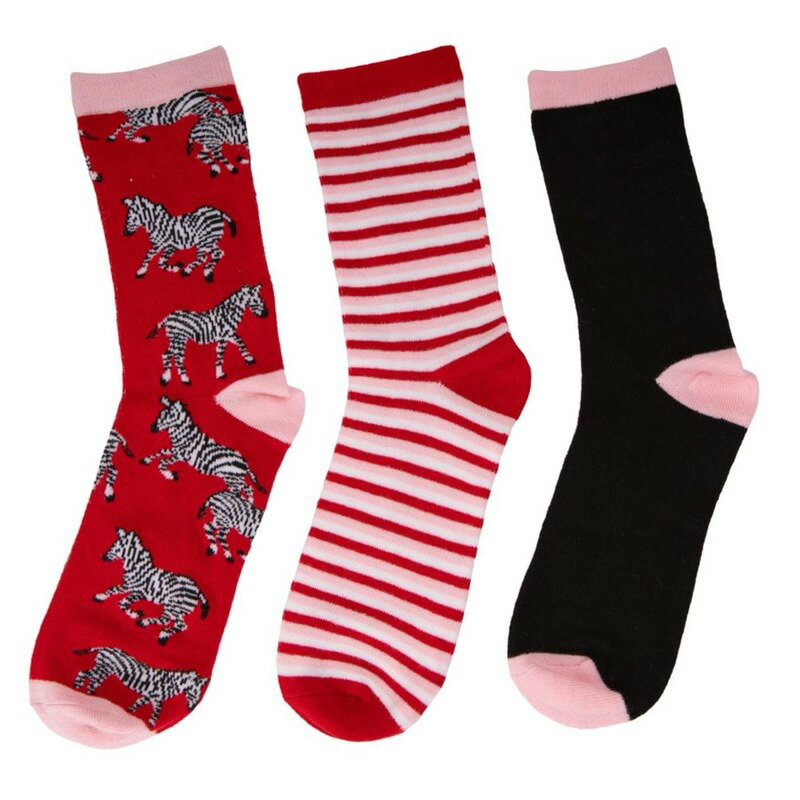 yz `FV[sA fB[X C A_[EFA Chelsea Peers 3 Pack of Socks Womens Zebra