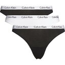 【送料無料】 カルバンクライン レディース パンツ アンダーウェア 3 Pack Thongs Blk/Wht/Blk