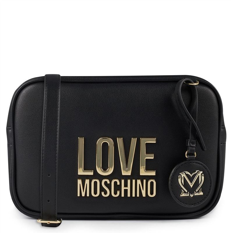 【送料無料】 ラブ モスキーノ レディース ハンドバッグ バッグ Lettering Camera Bag Black 00A