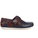 バーブァー メンズ デッキシューズ シューズ Capstan Boat Shoes Navy/Brown NY71