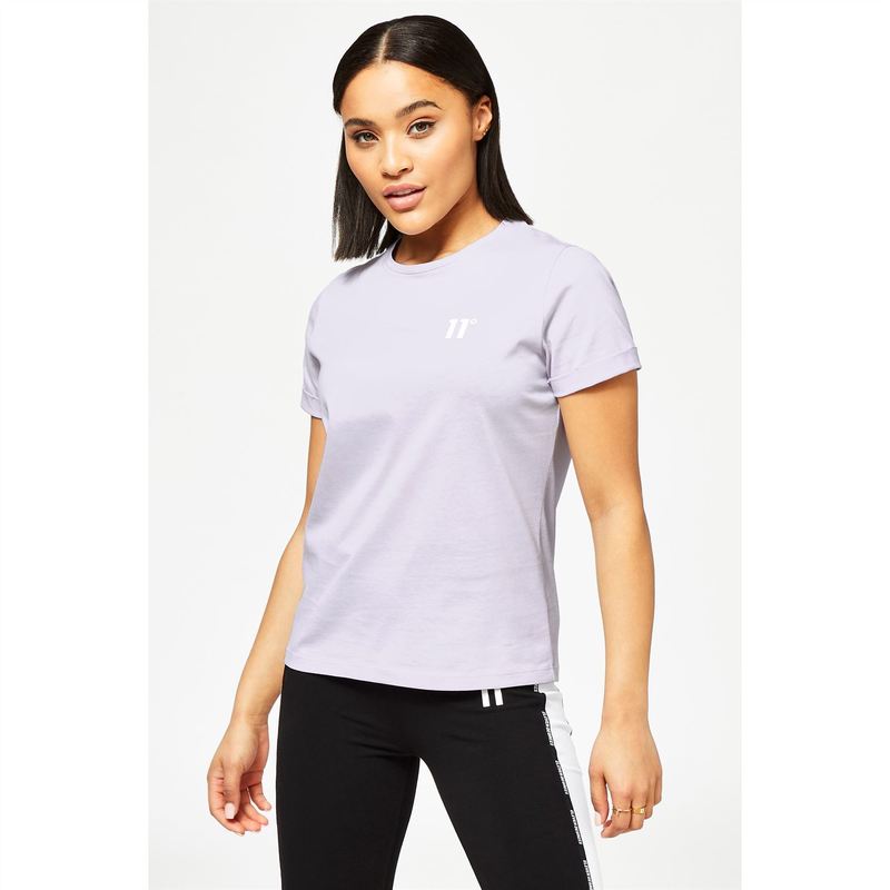 【送料無料】 イレブンディグリー レディース Tシャツ トップス Core T-Shirt Pastel Lilac
