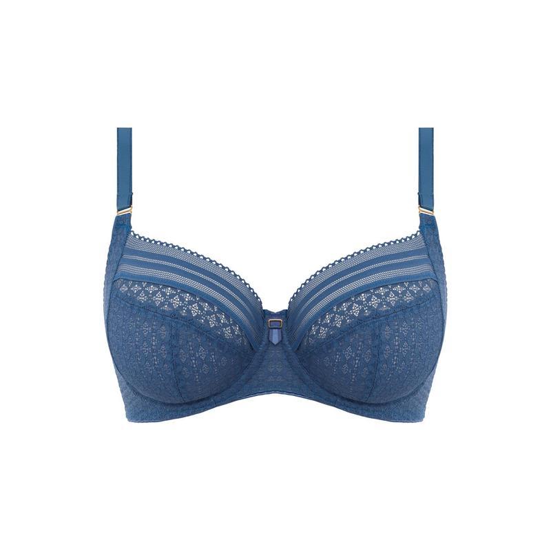 【送料無料】 フレイヤ レディース ブラジャー アンダーウェア Viva Lace Underwired Side Support Bra Denim Blue