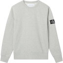 【送料無料】 カルバンクライン メンズ ニット・セーター アウター Badge Crew Sweatshirt Lt Grey P01