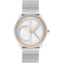 yz JoNC fB[X rv ANZT[ Ladies Calvin Klein Mesh Watch Silver/Gold