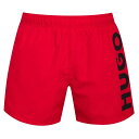 【送料無料】 フューゴ メンズ ハーフパンツ・ショーツ 水着 Hugo Boss Abas Swim Shorts Red 693