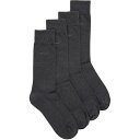 【送料無料】 ボス メンズ 靴下 アンダーウェア 2 Pack Plain Socks Charcoal 012