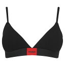 【送料無料】 フューゴ レディース ブラジャー アンダーウェア Hugo Boss Triangle Bra Black 001