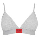 【送料無料】 フューゴ レディース ブラジャー アンダーウェア Hugo Boss Triangle Bra Medium Grey