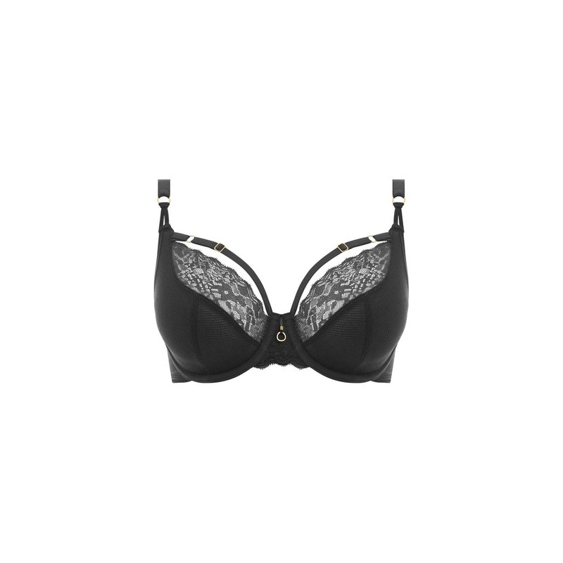 【送料無料】 フレイヤ レディース ブラジャー アンダーウェア Temptress Underwired Plunge Bra Black