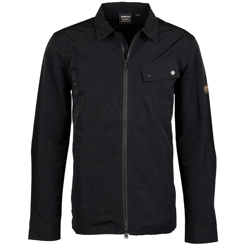 バブアー メンズ アウター ジャケット・ブルゾン シャツ Barbour International Patch Pocket Overshirt Black BK31 ブラック