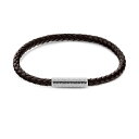 yz JoNC Y uXbgEoOEANbg ANZT[ Gents Calvin Klein black leather and stainless steel single wrap bracelet. Brown