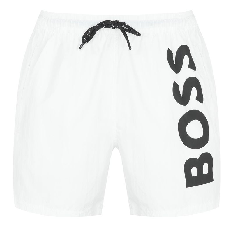 【送料無料】 ボス メンズ ハーフパンツ・ショーツ 水着 Octopus Swim Shorts White 100
