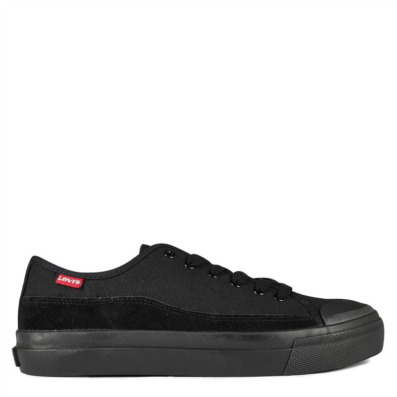 楽天ReVida 楽天市場店【送料無料】 リーバイス メンズ スニーカー シューズ Square Canvas Low Trainers Mens Full Black