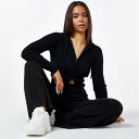【送料無料】 ジャック ウィルス レディース パーカー・スウェット アウター Zip Up Hoodie Black