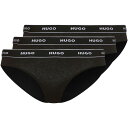 フューゴ レディース パンツ アンダーウェア 3 Pack Striped Briefs Black 001