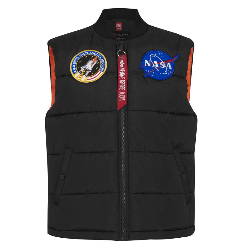 【送料無料】 アルファインダストリーズ メンズ ベスト アウター NASA Gilet Black 03