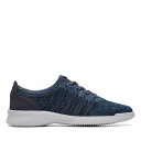 【送料無料】 クラークス メンズ スニーカー シューズ Donaway Knit Trainers Navy Knit