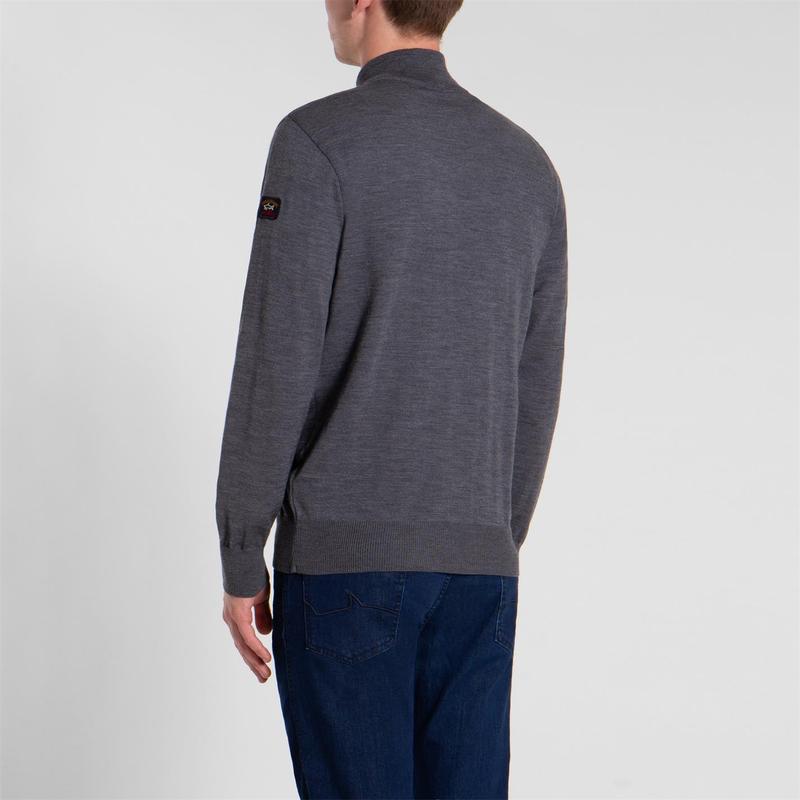 ポールアンドシャーク メンズ パーカー・スウェット アウター Merino Zip Cardigan Mid Grey 664